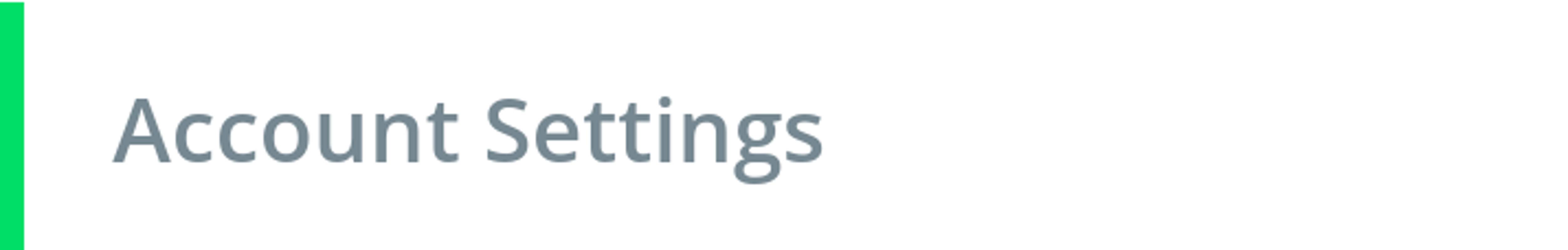 The &ldquo;Account Settings&rdquo; option