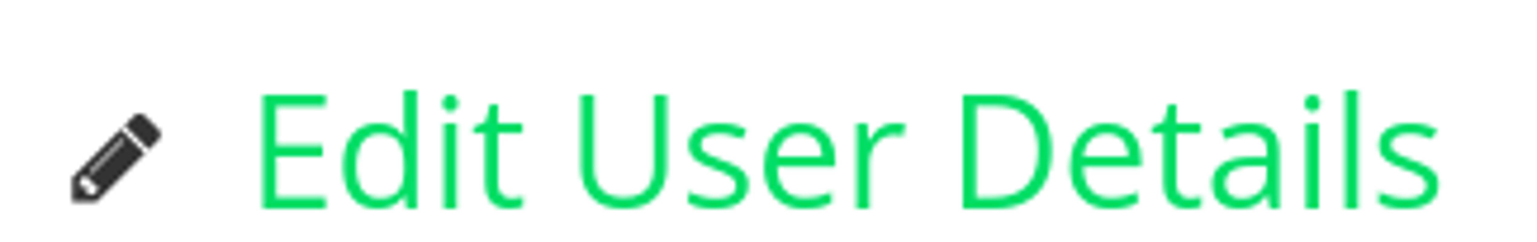The &ldquo;Edit User Details&rdquo; option in the &ldquo;User Details&rdquo; section