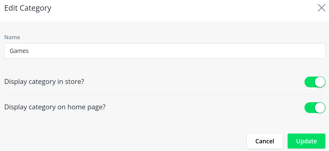 The &ldquo;Edit Category&rdquo; form