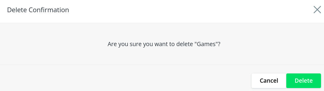 The &ldquo;Delete Confirmation&rdquo; prompt