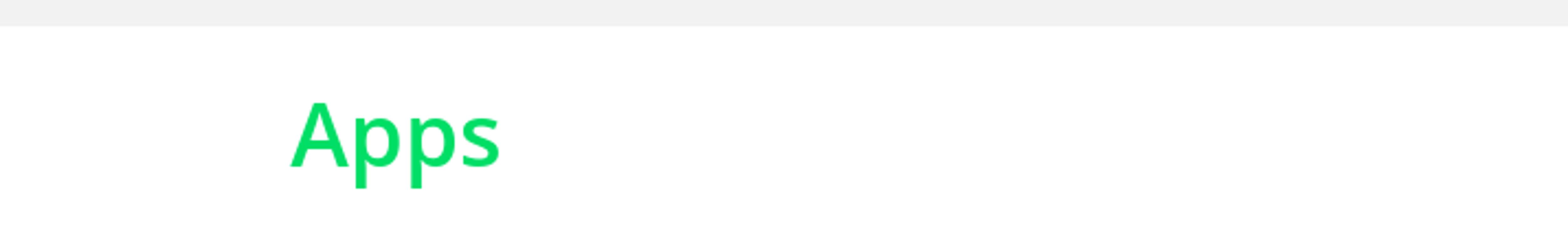 The &ldquo;Apps&rdquo; option