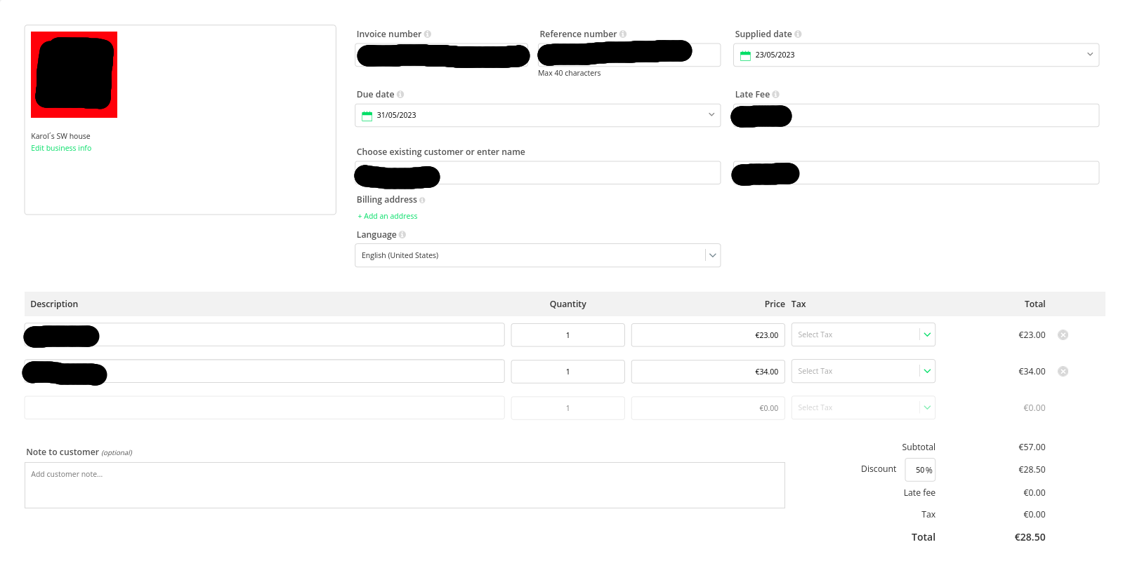 Generating New Invoices