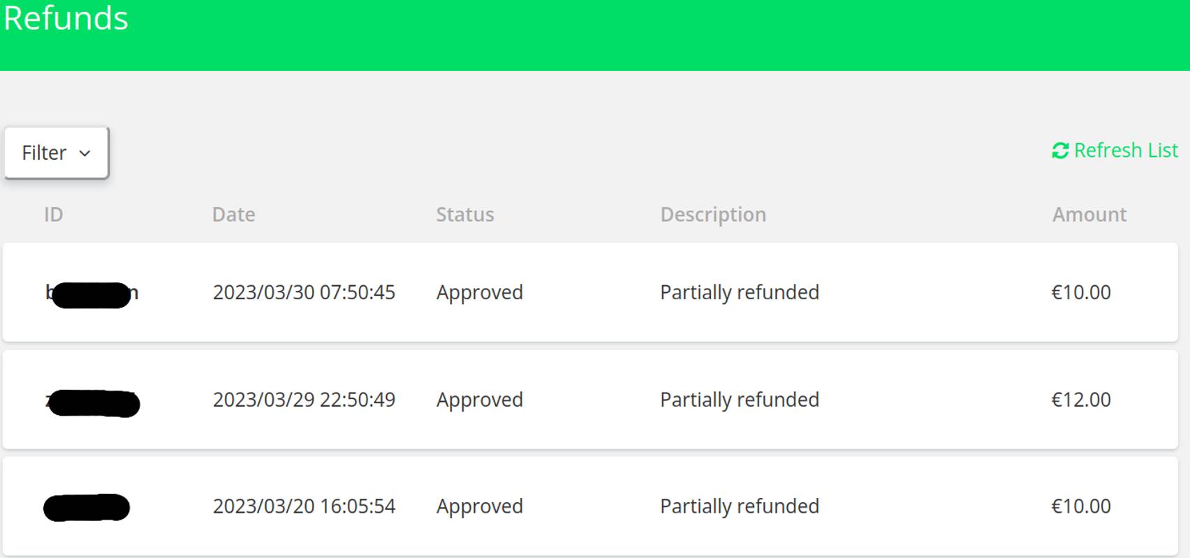 Accessing Refund Details